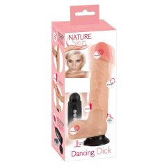   Nature Skin Dancing Dick - rotační realistický vibrátor (tělová barva)