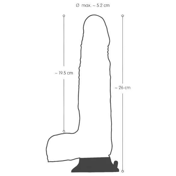 Nature Skin - rotační realistický vibrátor - tančící penis - tělová barva