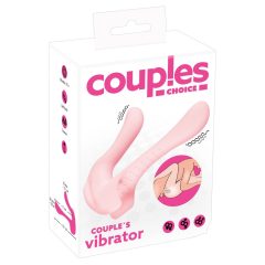   Couples Choice - nabíjecí párový vibrátor s dvěma motorky (světle růžový)