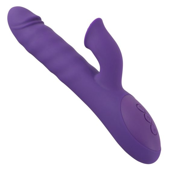 Smile Pearl - nabíjecí, rotační vibrátor s ramínkem na klitoris a posuvem (fialový)