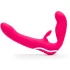 Happyrabbit - strapless vibrátor pro páry - silikon růžový