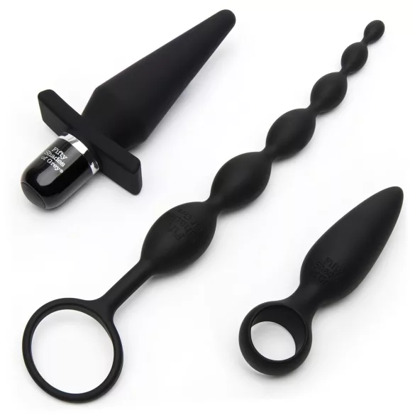 Fifty Shades of Grey - anální sada 4v1 - černá