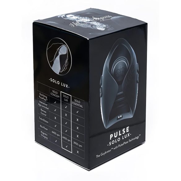 Hot Octopuss Pulse Solo Lux - rádiový masturbátor (černý)