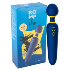   ROMP Flip Wand - nabíjecí, vodotěsný masážní vibrátor (modrý)
