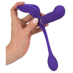 GoGasm Pussy & Ass - cordless, radio 3-arm vibrator (purple)