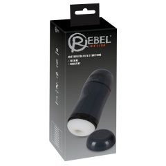 Rebel - sací vibrační masturbátor 2v1 (černý)