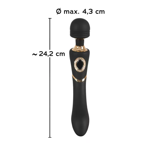 Cleopatra Wand - masážní vibrátor s akumulátorem - voděodolný - černý