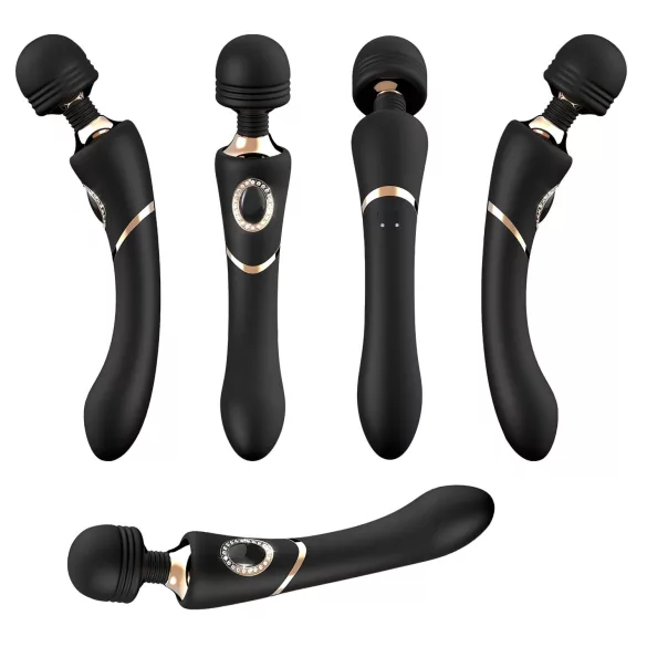 Cleopatra Wand - masážní vibrátor s akumulátorem - voděodolný - černý