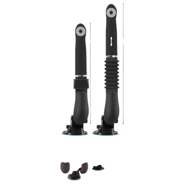 You2Toys - automatický thrusting vibrátor - dobíjecí - černý