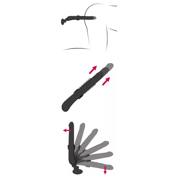 You2Toys - automatický thrusting vibrátor - dobíjecí - černý