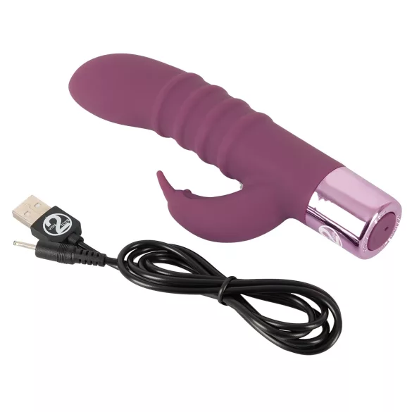You2Toys - Rabbit Vibe - akumulátorový vibrátor na bod G s klitorálním raménkem (fialový)