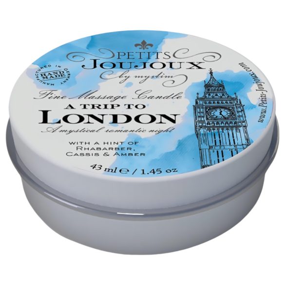 Petits Joujoux London - masážní svíčka - rebarbora-ambra (43ml)
