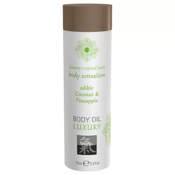 Shiatsu Luxury - jedlý masážní olej - kokos ananas - 75 ml