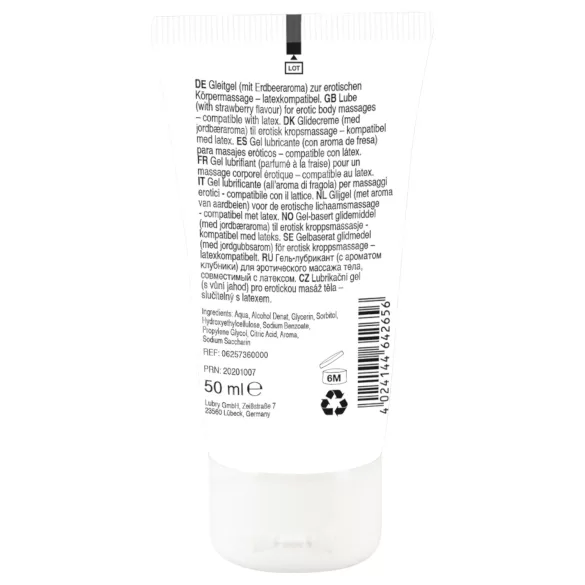 Lick it! - lubrikant a jedlý gel 2v1 - jahoda - 50 ml