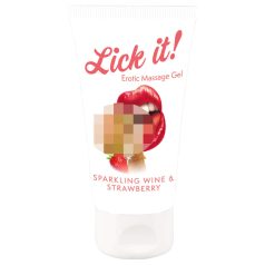   Lick it! - 2v1 jedlý lubrikant - šampaňské-jahoda (50 ml)