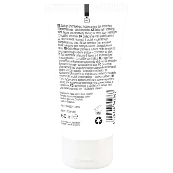 Lick it! - jedlý lubrikační gel 2v1 - šampaňské jahoda - 50 ml