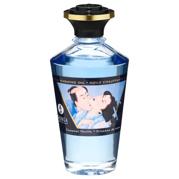 Shunga - masážní olej s hřejivým efektem - kokos - 100 ml