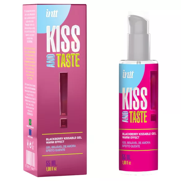 Intt Kiss and Taste - lubrikační gel s hřejivým účinkem - ostružina 55ml