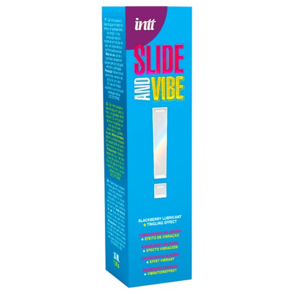 Intt - jedlý, šumivý intimní lubrikační gel - ostružina (35 ml)