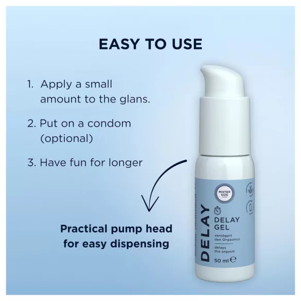 Mister Size - gel na oddálení ejakulace - 50 ml