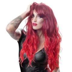 Long, wavy, fruity-frus wig (fire red)