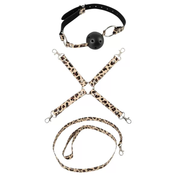 Master & Slave - bondage sada - hnědo-černá