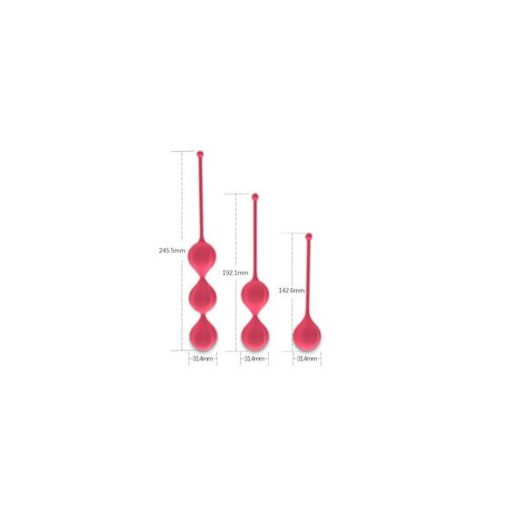 Cotoxo Belle - 3 dílná souprava venušiných kuliček (červená)