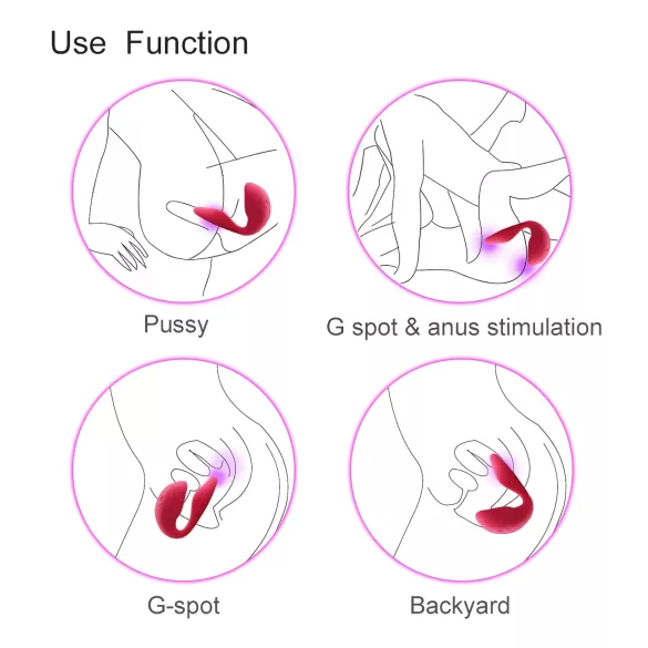 Cotoxo Cupid 2 - párový vibrátor s dálkovým ovládáním - červený