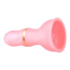   Sunfo - dobíjecí vibrační stimulátor bradavek (růžový)
