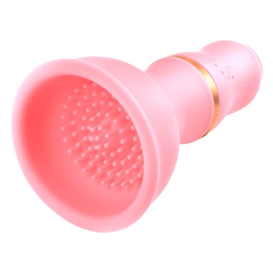 Sunfo - dobíjecí vibrační stimulátor bradavek (růžový)