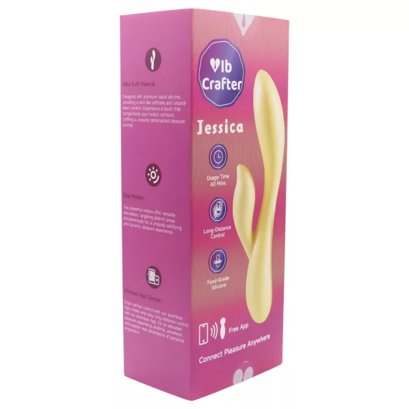 LP Jessica - chytrý vibrátor s klitorální stimulací (žlutý)