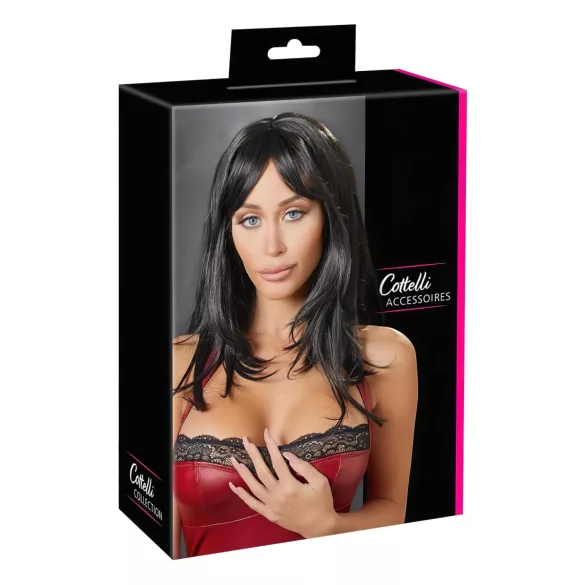 Cottelli - dlouhá paruka - černá