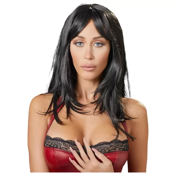 Cottelli - dlouhá paruka - černá