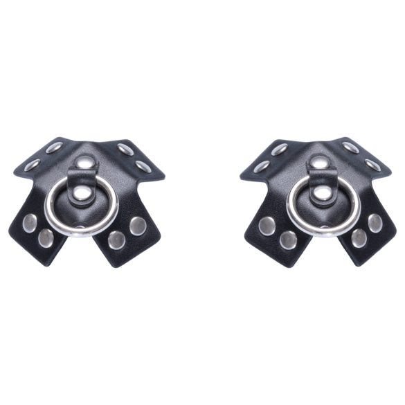 Bad Kitty - nálepky na bradavky s piercingem - černé