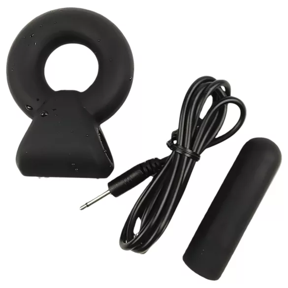 Pulselock Vantr - dobíjecí vibrační penisový kroužek (černý) - 25 mm.