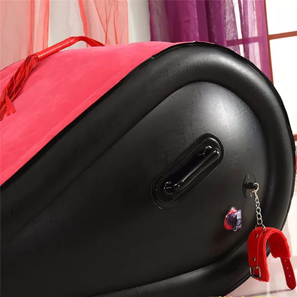 Desirel Magic Pillow - Nafukovací BDSM sexuální nábytek - s pouty (červený)