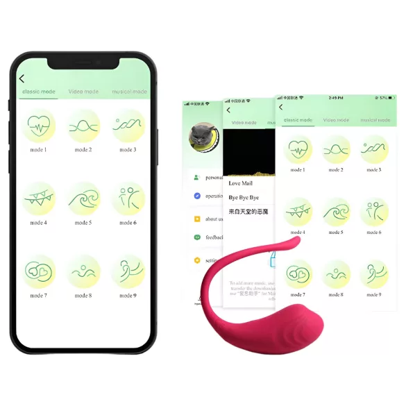Funny Me - vibrační vajíčko na dálkové ovládání - dobíjecí - růžové