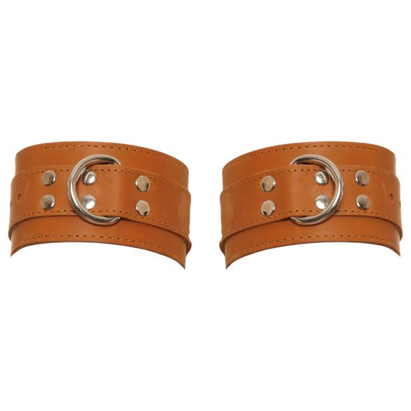 ZADO - kožená pouta na zápěstí (hnědá)