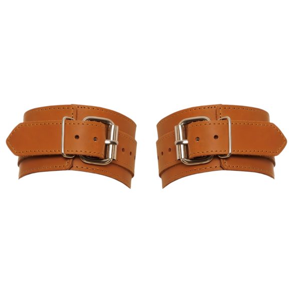 ZADO - kožená pouta na zápěstí (hnědá)