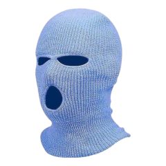 Balaclava - pletená maska ​​se 3 otvory (modrá)