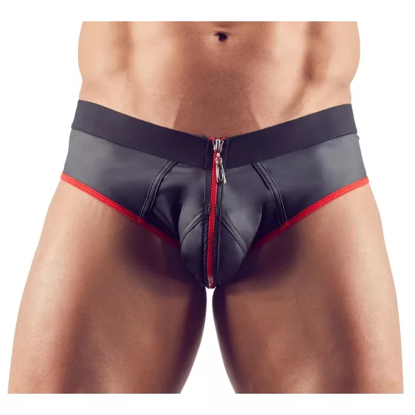 Svenjoyment - pánské jockstrap slipy s otvorem - černé - XL