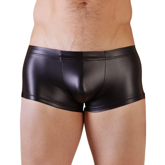 NEK - lesklé krátké boxerky (černé) - 2XL