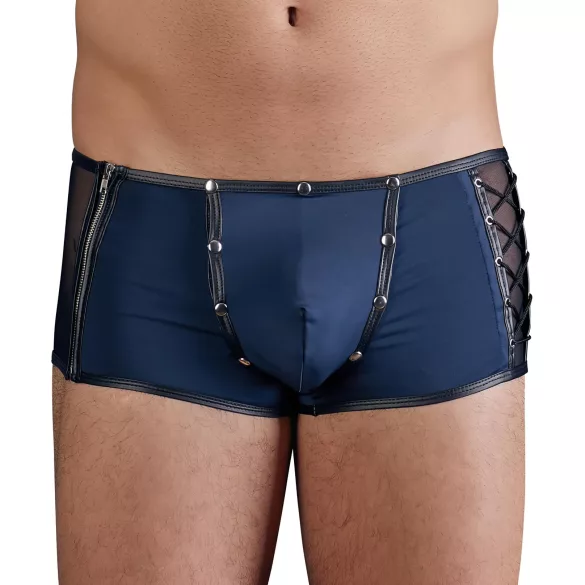 NEK - pánské boxerky - šněrování, síťované vsadky - černé, modré - M