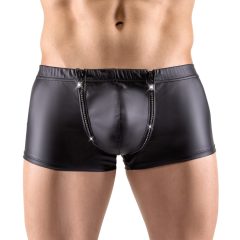 Svenjoyment - matné boxerky na zip s kamínky (černé)