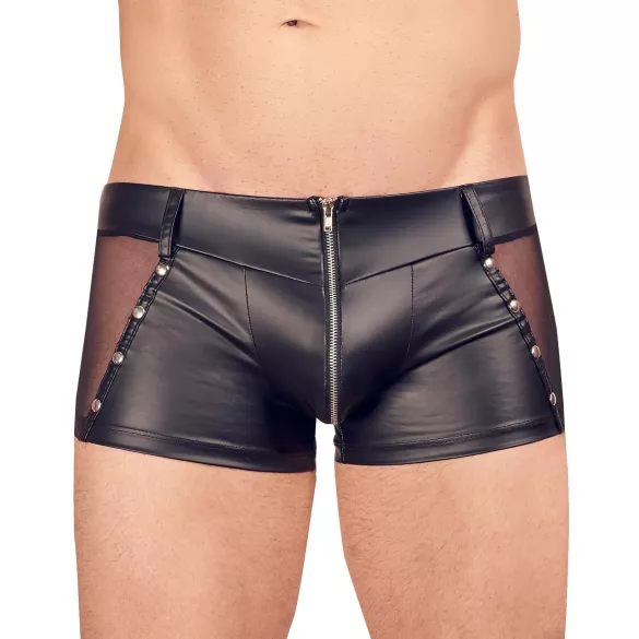 Svenjoyment - pánské lesklé boxérky - černé - XL