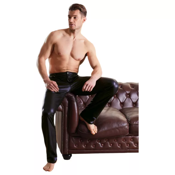 NEK - lesklé legíny - černé - L