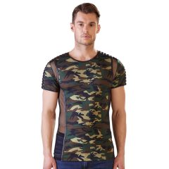 NEK - men's t-shirt with field pattern (green-brown)