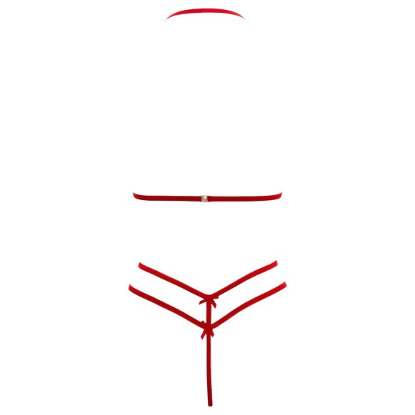 Cottelli - otevřená krajková podprsenka (červená)