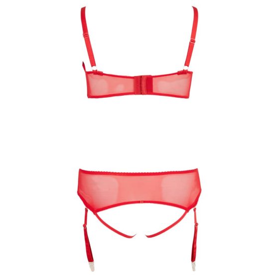 Cottelli Plus Size - variabilní dvojice spodního prádla (červená)