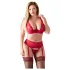 Cottelli - plus size erotické prádlo - variabilní set - červená - 90D/XL